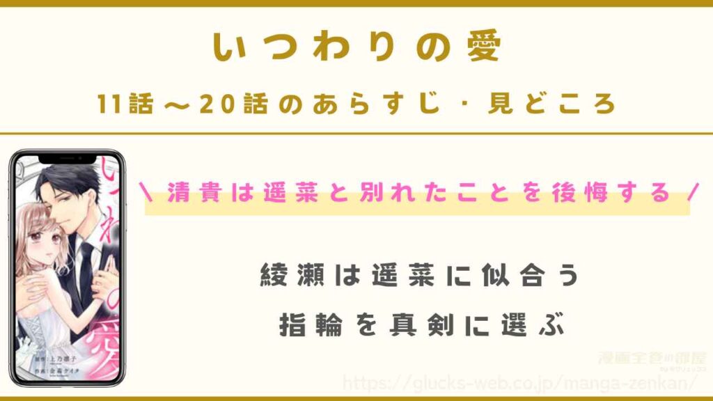 『いつわりの愛~契約婚の旦那さまは甘すぎる~』11話~20話のあらすじ・見どころ