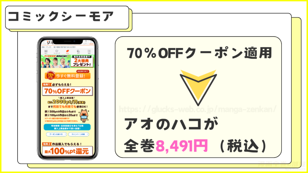 コミックシーモア|アオのハコを7割引きで読める