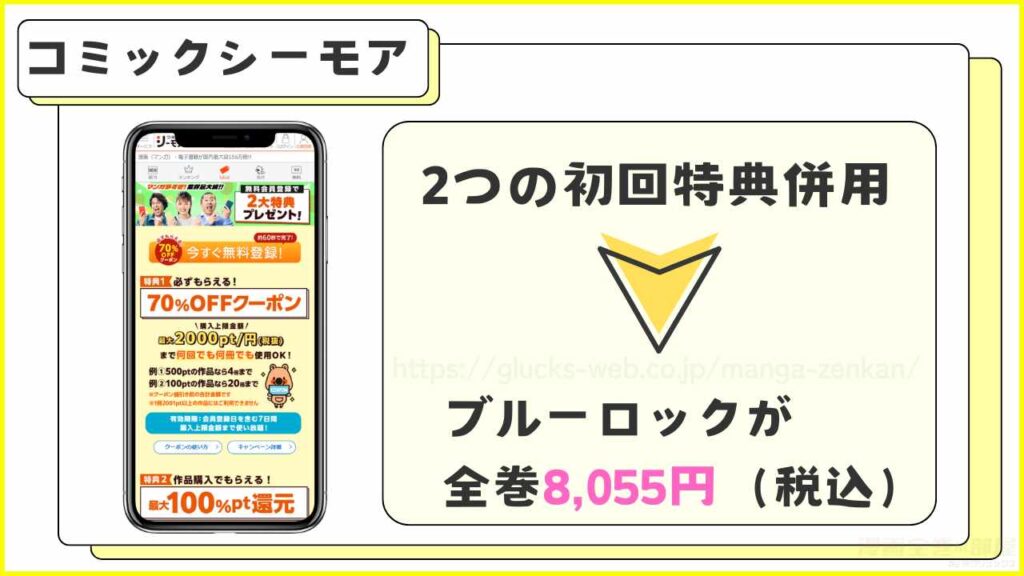 コミックシーモア｜ブルーロックを7割引きで読める