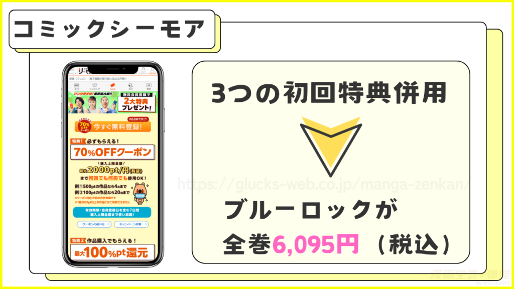 コミックシーモア|ブルーロックを7割引きで読める