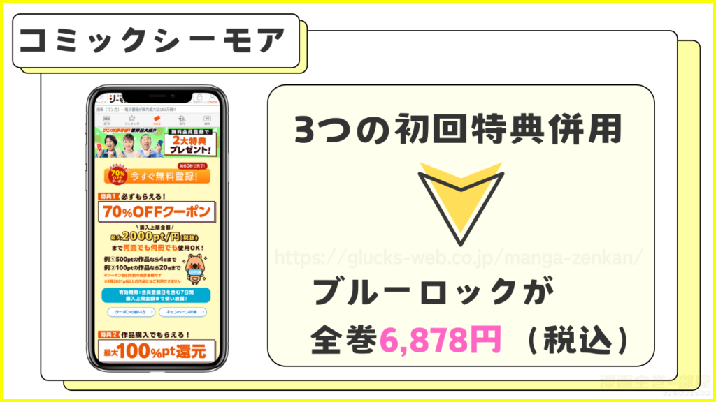 コミックシーモア｜ブルーロックを7割引きで読める