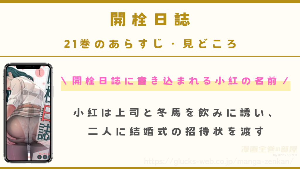 『開栓日誌』21巻のあらすじ・見どころ