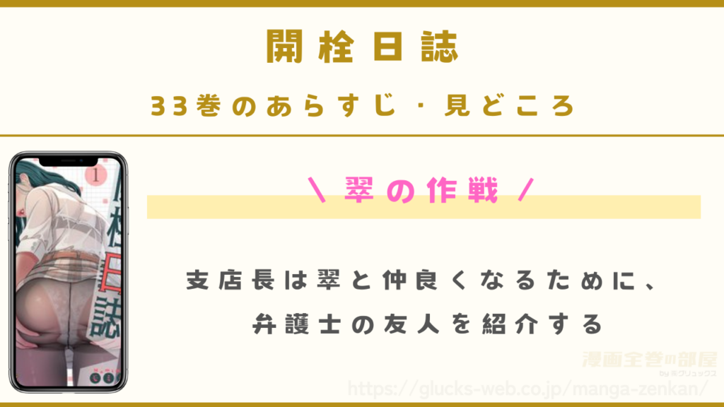『開栓日誌』33巻のあらすじ・見どころ