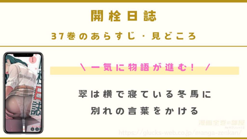 『開栓日誌』37巻のあらすじ・見どころ