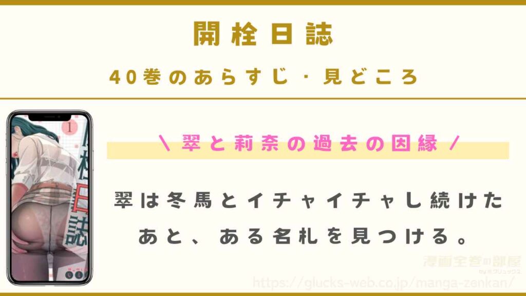 『開栓日誌』40巻のあらすじ・見どころ
