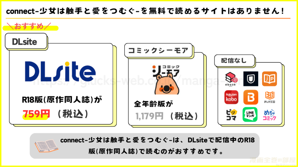 漫画「connect-少女は触手と愛をつむぐ-」を後編まで無料で読めるサイトを調査