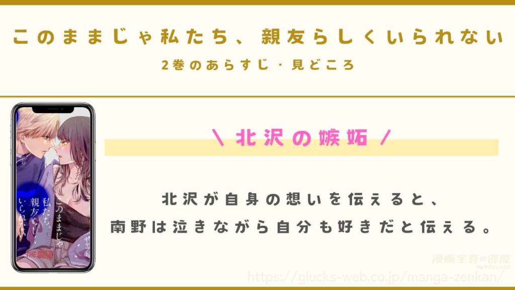 2巻のあらすじ・見どころ｜北沢の嫉妬