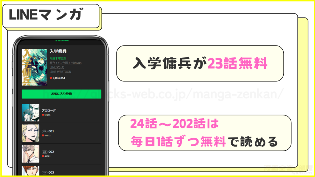 LINEマンガ｜入学傭兵の漫画が23話無料で読める