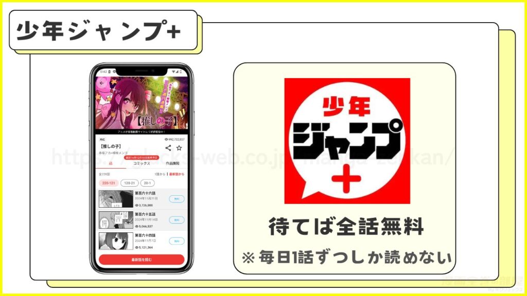 少年ジャンプ＋｜【推しの子】が待てば全話無料で読める