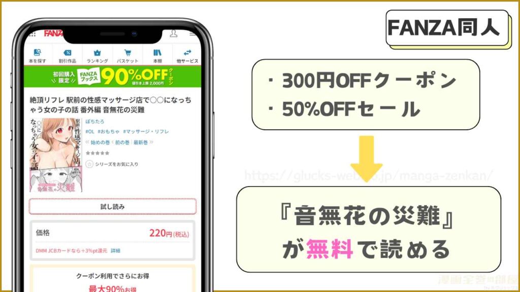 FANZA同人なら『音無花の災難』が無料で読める