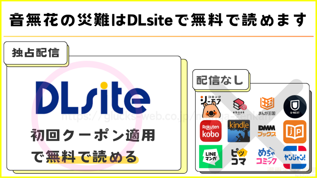 漫画「音無花の災難」の無料漫画が読めるサイトを調査