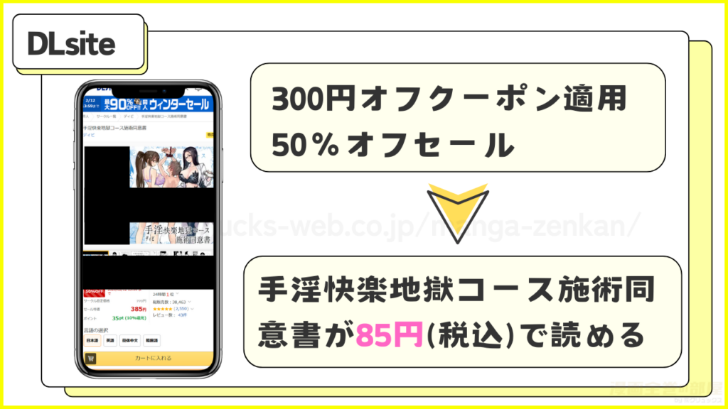 DLsite｜手淫快楽地獄コース施術同意書が85円（税込）で読める