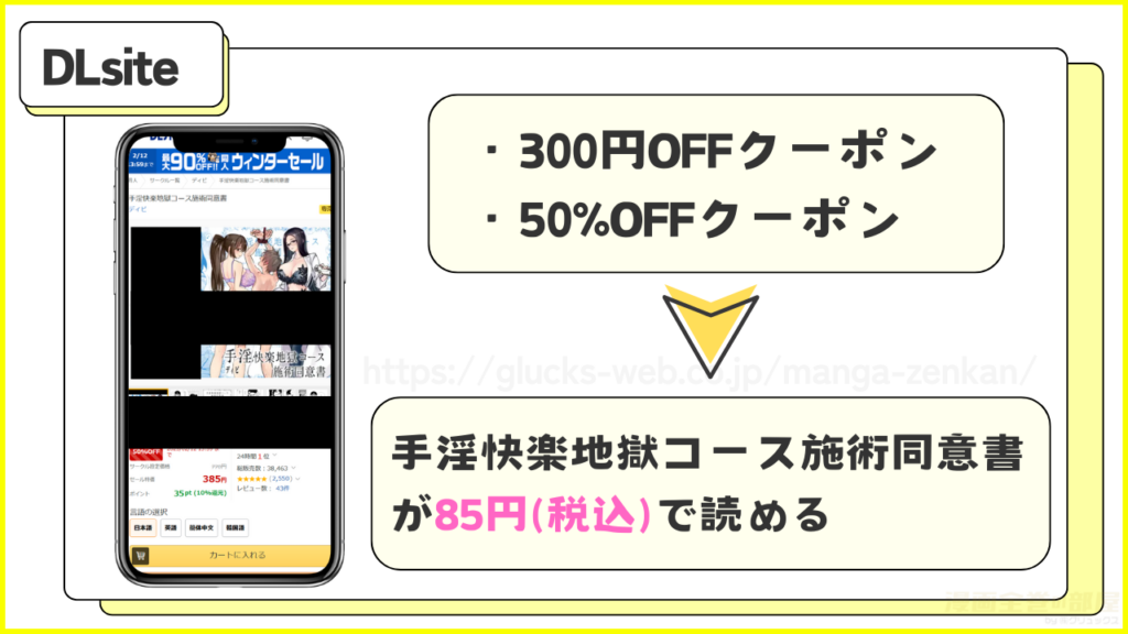 DLsite｜手淫快楽地獄コース施術同意書が85円で読める