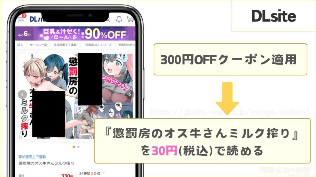 DLsite|懲罰房のオス牛さんミルク搾りを30円で読める