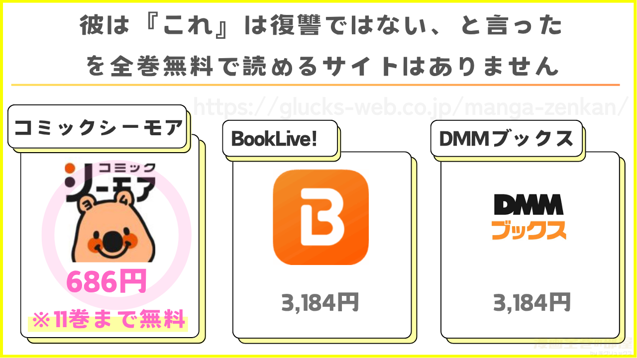 彼は『これ』は復讐ではない、と言ったを全巻無料で読める電子書籍サイトを調査
