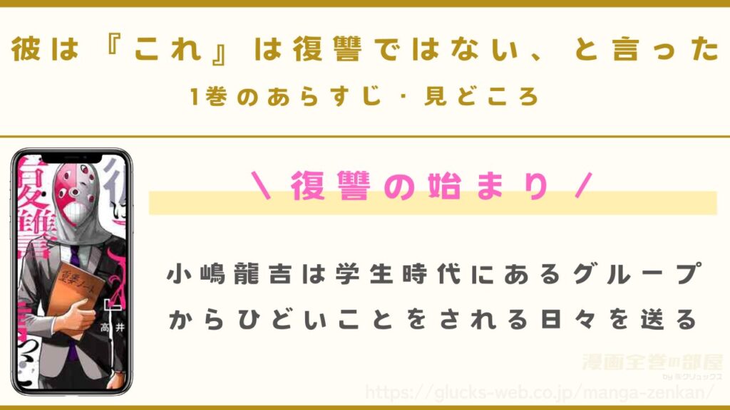 『彼は『これ』は復讐ではない、と言った』1巻のあらすじ・見どころ