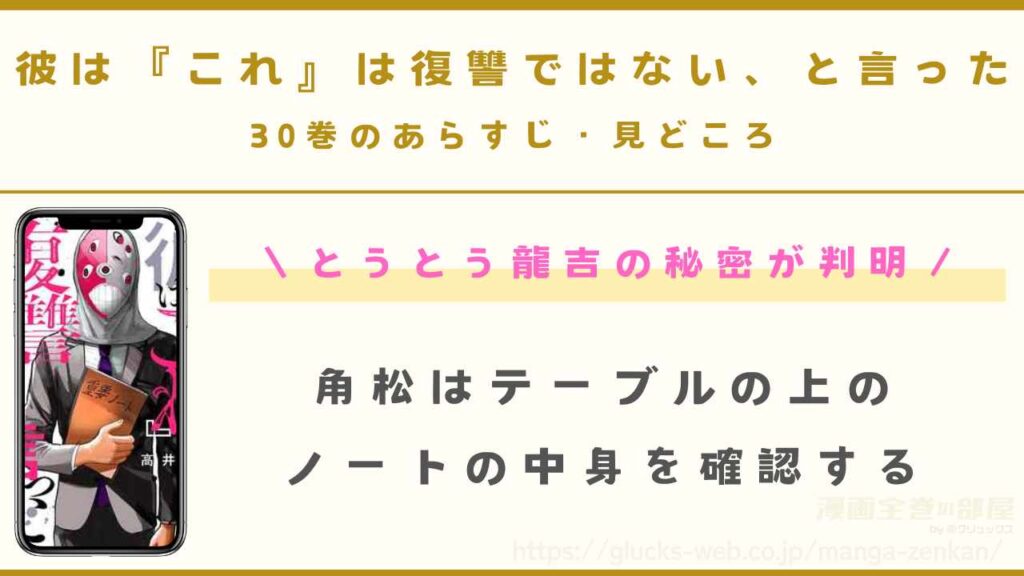 『彼は『これ』は復讐ではない、と言った』30巻のあらすじ・見どころ