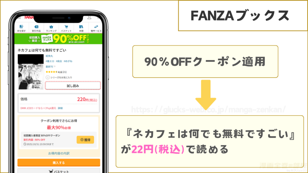 FANZAブックスなら『ネカフェは何でも無料ですごい』が22円で読める