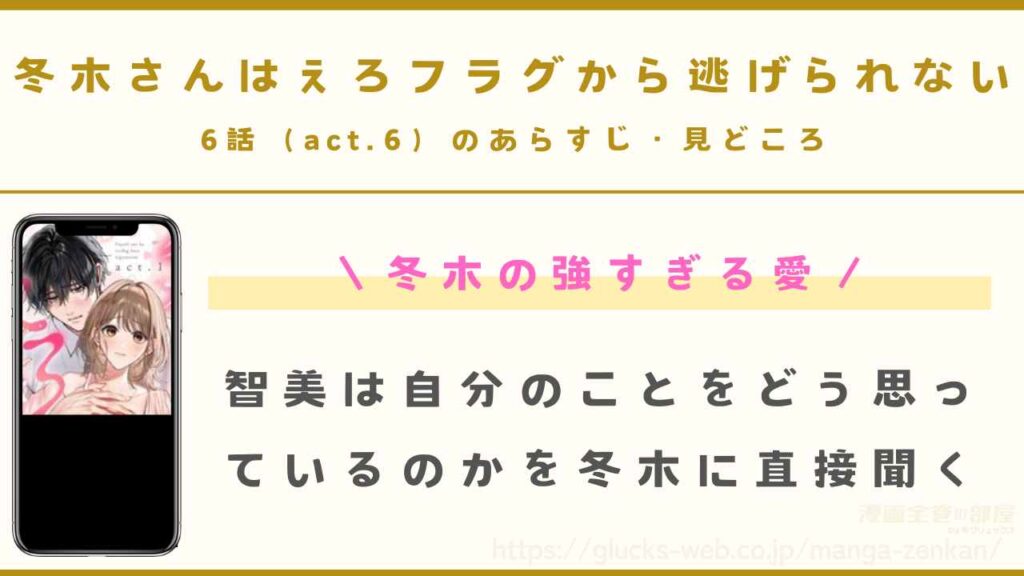 『冬木さんはえろフラグから逃げられない』6話（act.6）あらすじ・見どころ