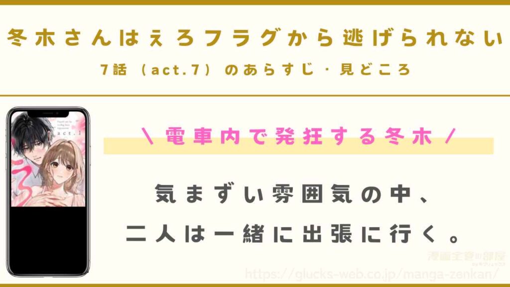 『冬木さんはえろフラグから逃げられない』7話（act.7）あらすじ・見どころ