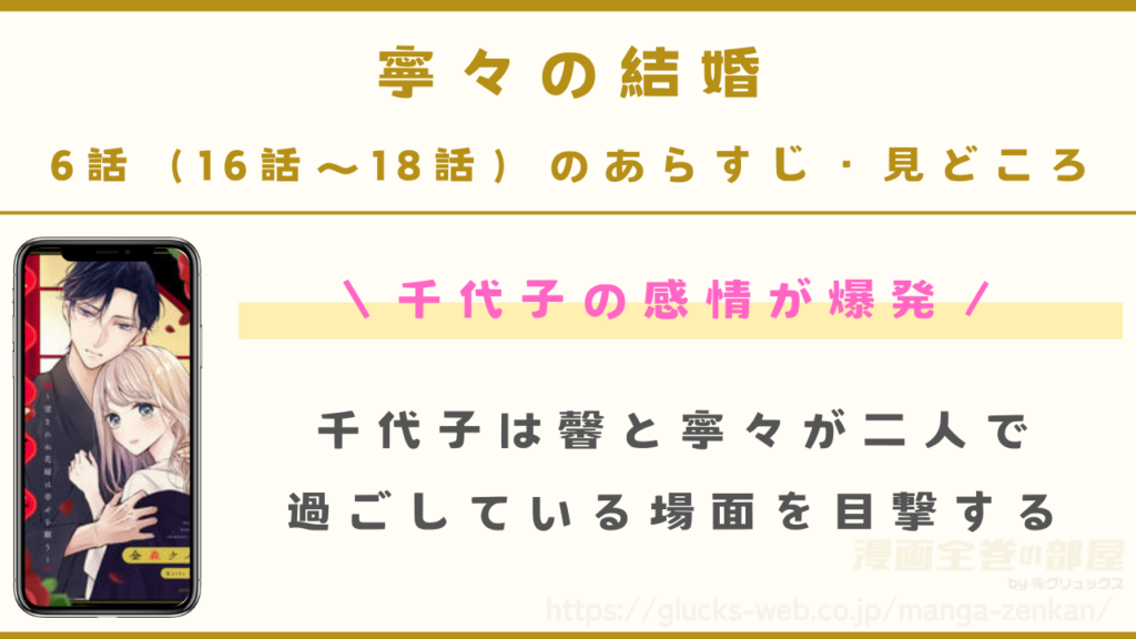 『寧々の結婚～望まれぬ花嫁は幸せを願う～』6話（16話～18話）のあらすじ・見どころ
