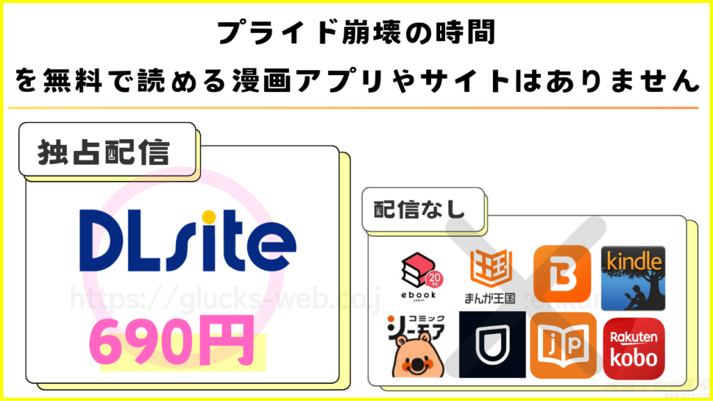 漫画｜プライド崩壊の時間を無料で読めるサイトやアプリを調査