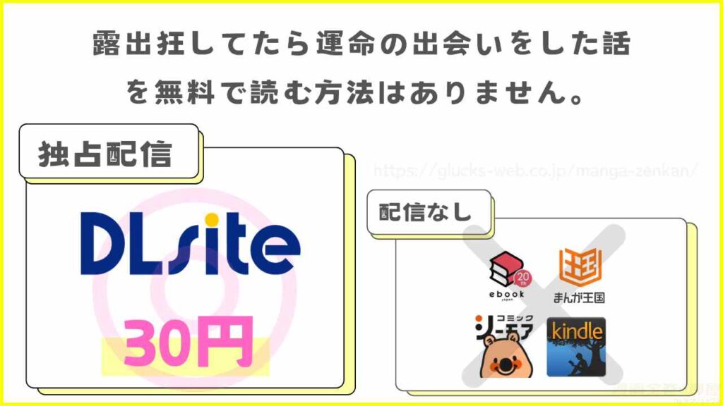 漫画『露出狂してたら運命の出会いをした話』を無料で読めるサイトやアプリ