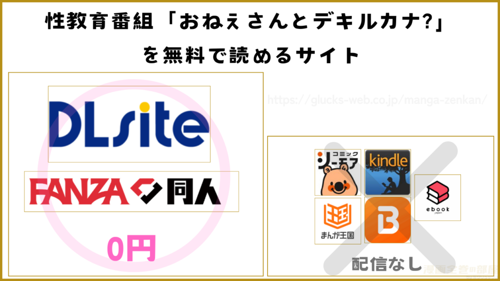 漫画|性教育番組「おねえさんとデキルカナ?」を無料で読めるサイトやアプリを調査