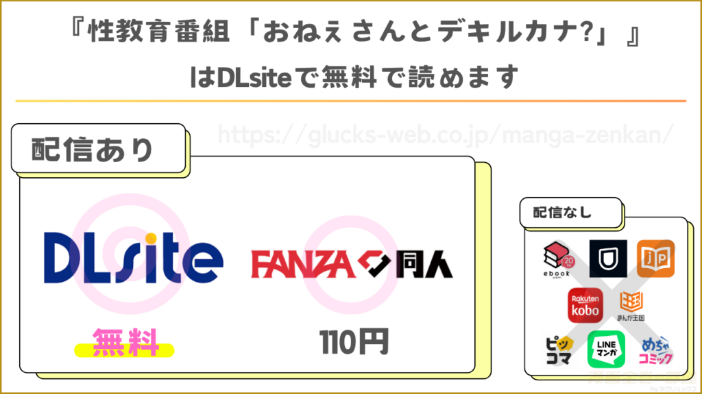 漫画|性教育番組「おねえさんとデキルカナ?」を無料で読めるサイトやアプリを調査