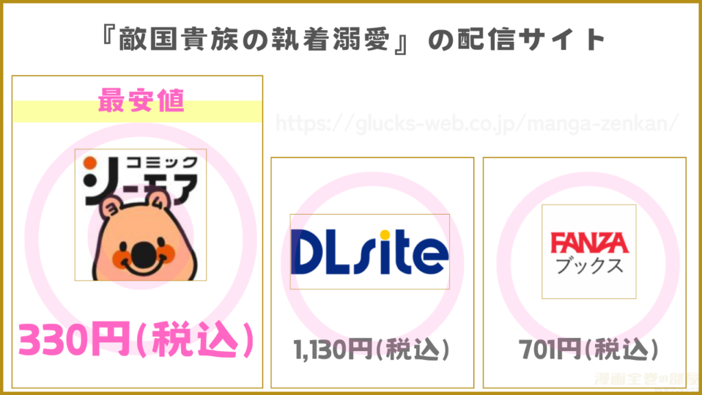 漫画｜敵国貴族の執着溺愛を安く読めるサイトやアプリを調査