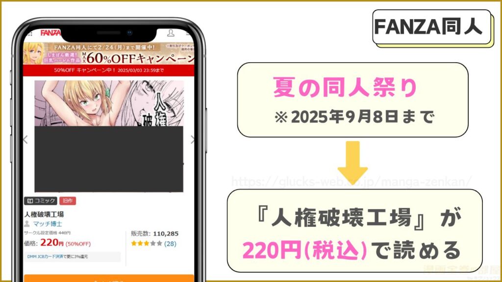 FANZA同人|『人権破壊工場』が220円で読める