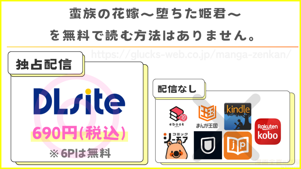漫画『蛮族の花嫁～堕ちた姫君～』を無料で読めるサイトやアプリはある？