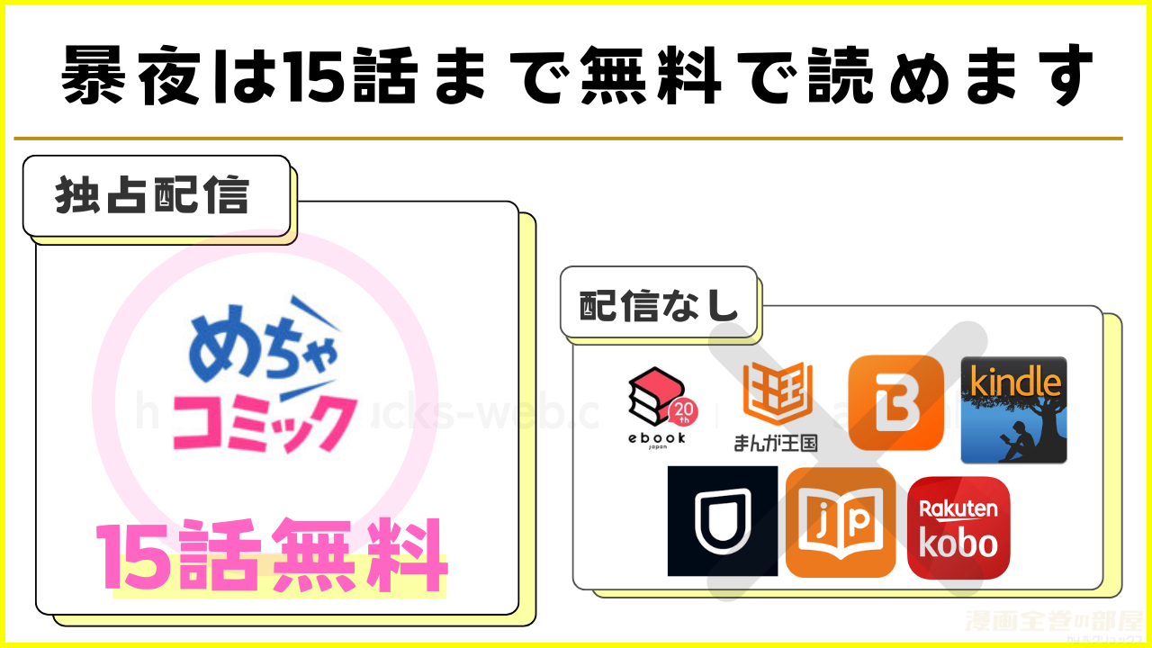 暴夜を無料で読める漫画アプリやサイトを調査 | 漫画全巻の部屋