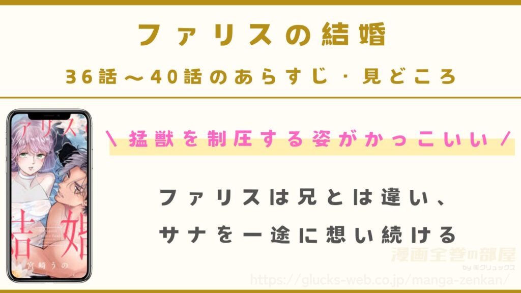 『ファリスの結婚』36話〜40話のあらすじ・見どころ