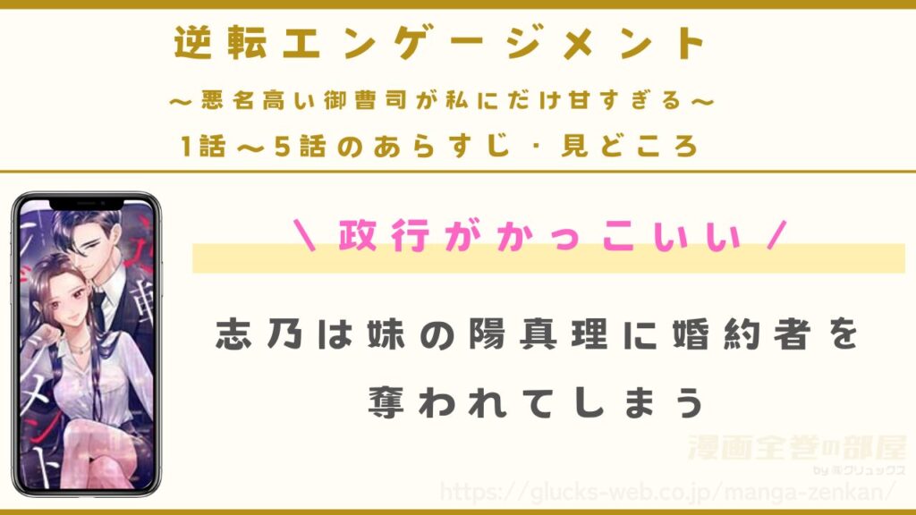 『逆転エンゲージメント～悪名高い御曹司が私にだけ甘すぎる～』1話〜5話のあらすじ・見どころ