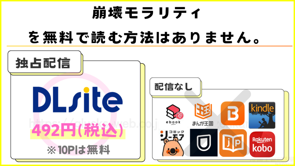 漫画『崩壊モラリティ』を無料で読めるサイトやアプリを調査