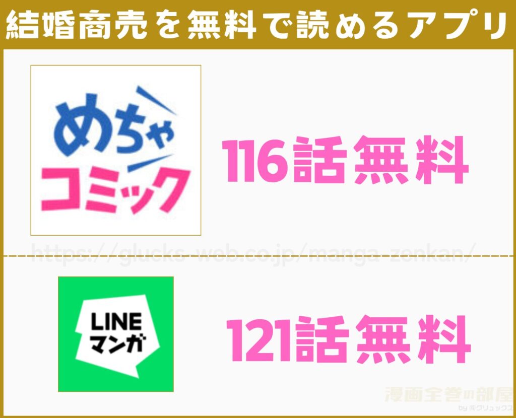 漫画|結婚商売を無料で読める漫画アプリや電子書籍サイト