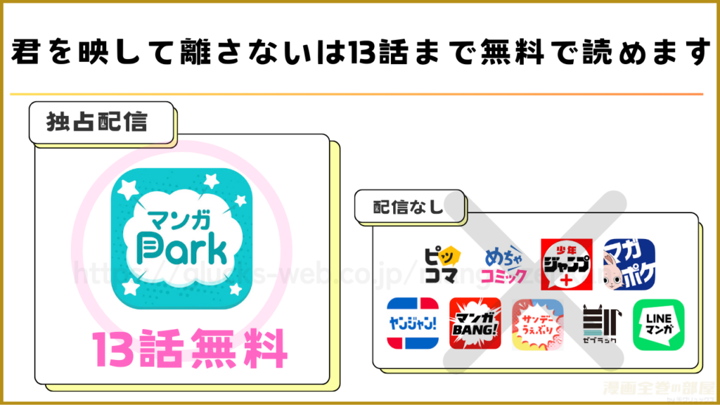 漫画『君を映して離さない』を無料で読めるアプリ