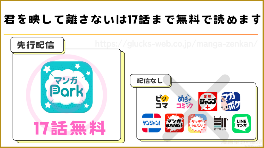 漫画『君を映して離さない』を無料で読めるアプリ