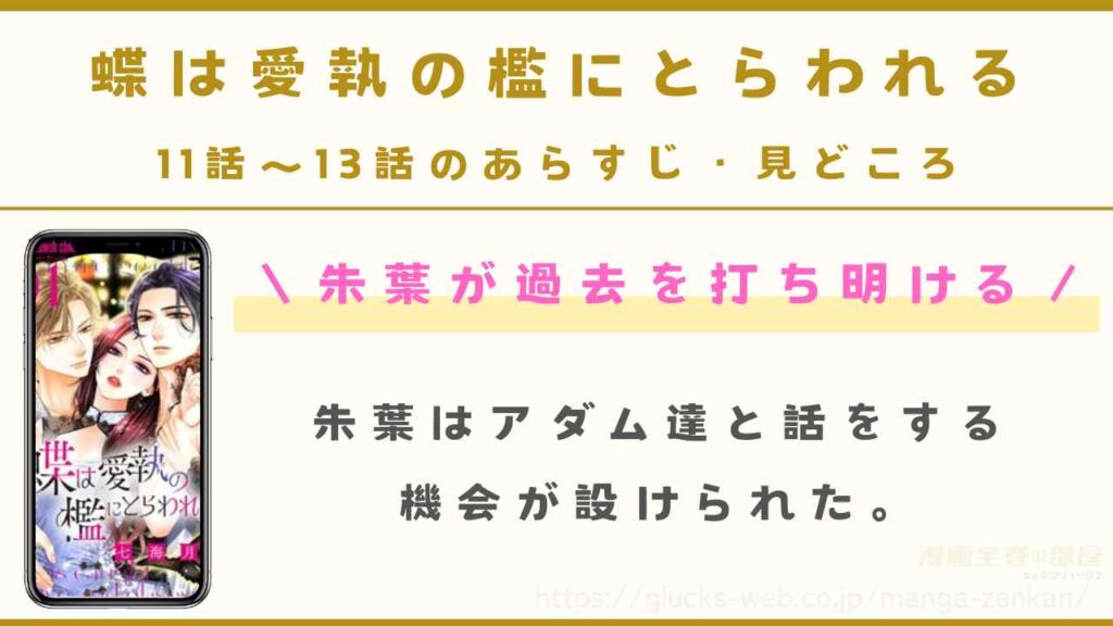 『蝶は愛執の檻にとらわれる』11話〜13話のあらすじ・見どころ