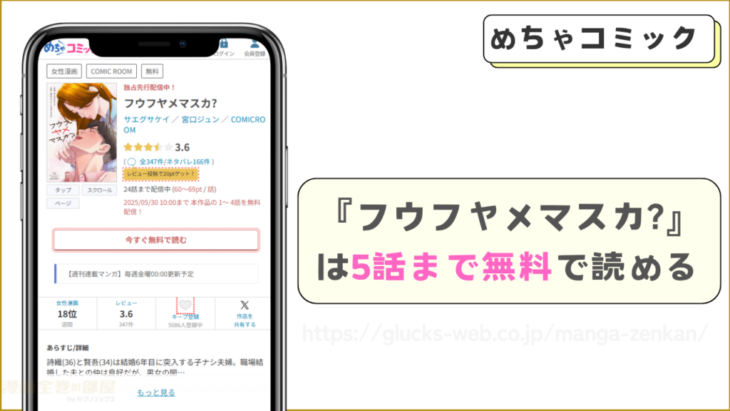 めちゃコミック｜『フウフヤメマスカ?』が5話まで無料で読める