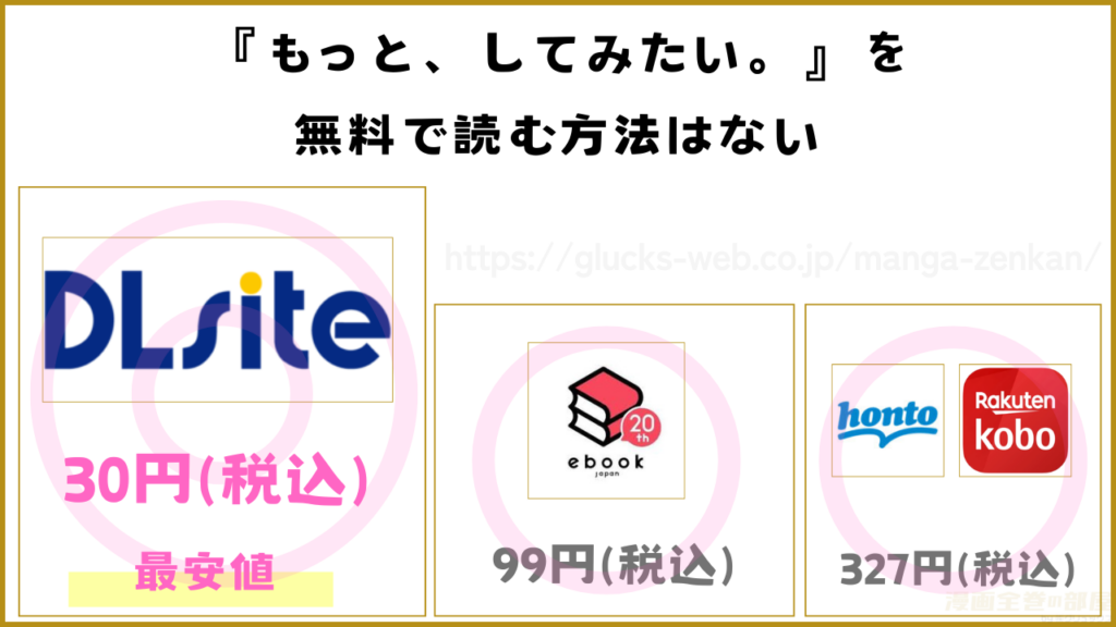 漫画『もっと、してみたい。』を無料で読めるサイトやアプリを調査