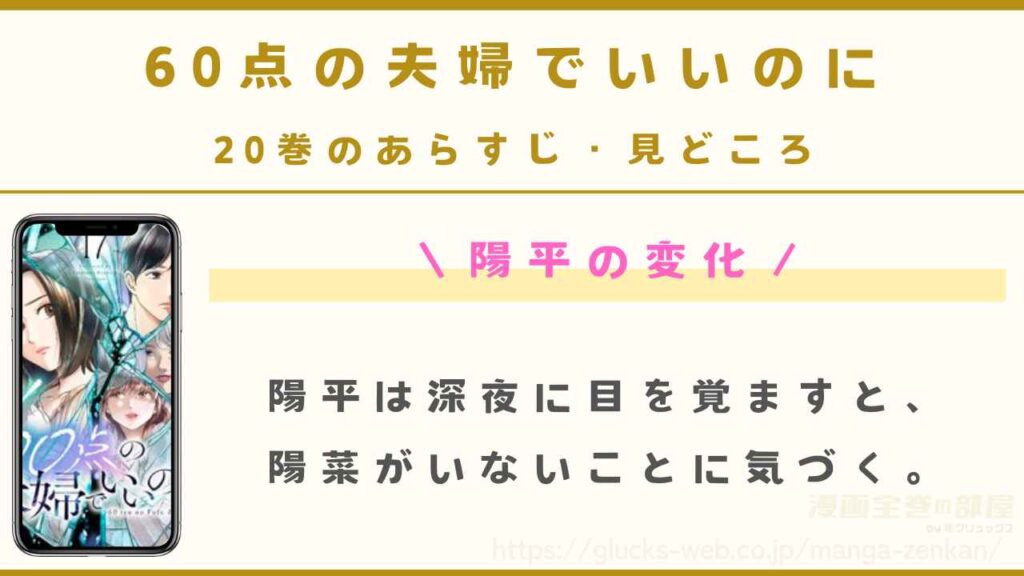 『60点の夫婦でいいのに』20巻のあらすじ・見どころ
