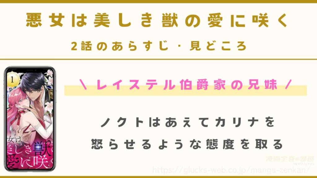 『悪女は美しき獣の愛に咲く』2話のあらすじ・見どころ