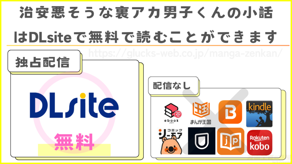漫画『治安悪そうな裏アカ男子くんの小話』を無料で読めるサイトやアプリ