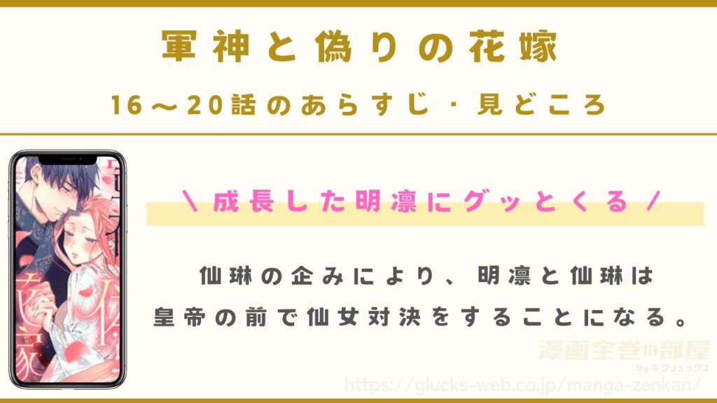 『軍神と偽りの花嫁』16話~20話のあらすじ・見どころ