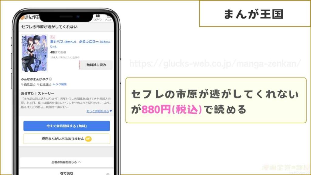 まんが王国なら『セフレの市原が逃がしてくれない』が880円で読める