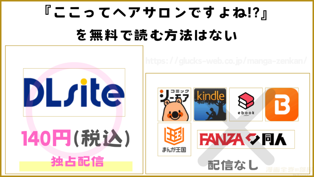 漫画『ここってヘアサロンですよね!?』を無料で読めるサイトやアプリ