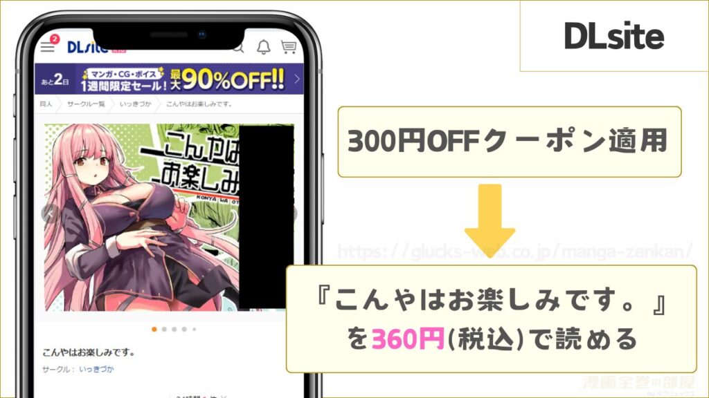 DLsiteなら『こんやはお楽しみです。』を360円で読める