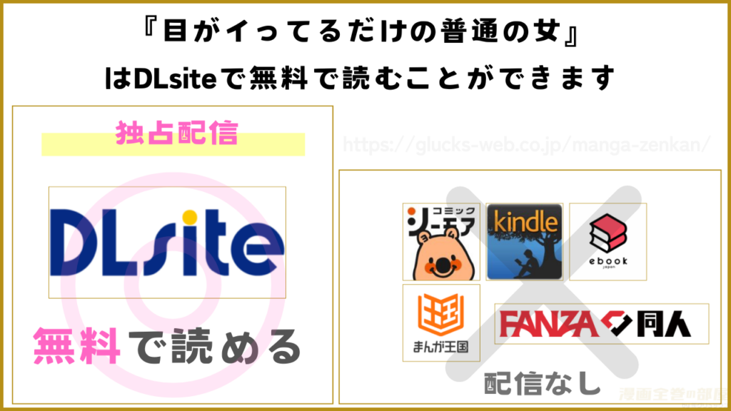 漫画『目がイってるだけの普通の女』を無料で読めるサイトやアプリは1つだけ